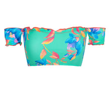 Cargar imagen en el visor de la galería, Product Front: Rio De Sol Sostén Top Acqua Flora Off Shoulder
