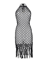 Cargar imagen en el visor de la galería, Product Front: Rio De Sol Midi Dress Black Serena Dress