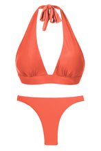 Cargar imagen en el visor de la galería, Product Front: Rio De Sol Conjunto Set Light-Peach Halter-Cos Leblon-Fio