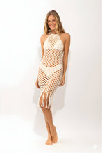 Cargar imagen en el visor de la galería, Model Front: Rio De Sol Midi Dress Offwhite Serena Dress