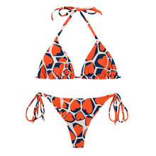Cargar imagen en el visor de la galería, Product Front: Rio De Sol Conjunto Set Amore-Red Tri-Inv Cheeky-Tie
