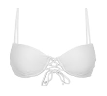 Cargar imagen en el visor de la galería, Product Front: Rio De Sol Sostén Top Cotele-Branco Balconet-Pushup
