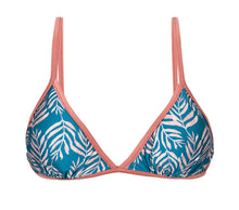 Cargar imagen en el visor de la galería, Product Front: Rio De Sol Sostén Top Palms-Blue Tri-Fixo