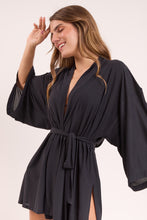 Cargar imagen en el visor de la galería, Image 05: Rio De Sol Caftán / Cubrir Black Kimono
