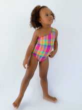 Cargar imagen en el visor de la galería, Model Front: Rio De Sol Bañador Niña De Una Pieza Tulip-Garden Santorini-Kids