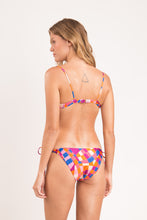 Cargar imagen en el visor de la galería, Model Back: Rio De Sol Sostén Top Funny Balconet-Tie