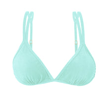 Cargar imagen en el visor de la galería, Product Front: Rio De Sol Sostén Top Malibu-Menta Tri-Duo