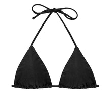 Cargar imagen en el visor de la galería, Product Front: Rio De Sol Sostén Top Shimmer-Black Tri-Inv