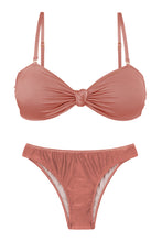 Cargar imagen en el visor de la galería, Product Front: Rio De Sol Conjunto Set Shimmer-Copper Bandeau-Joy Essential