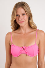 Cargar imagen en el visor de la galería, Gallery: Rio De Sol Sostén Top Mtx-Ultrapink Balconet-Tie