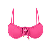 Cargar imagen en el visor de la galería, Product Front: Rio De Sol Sostén Top Mtx-Ultrapink Balconet-Tie