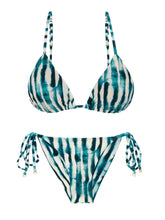 Cargar imagen en el visor de la galería, Product Front: Rio De Sol Conjunto Set Azule Lia Cheeky-Tie