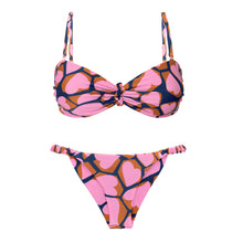 Cargar imagen en el visor de la galería, Product Front: Rio De Sol Conjunto Set Amore-Pink Bandeau-Crispy Cheeky-Crispy