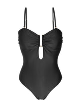 Cargar imagen en el visor de la galería, Product Front: Rio De Sol Una Pieza Shimmer-Black Sara-Op