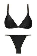 Cargar imagen en el visor de la galería, Product Front: Rio De Sol Conjunto Set Shimmer-Black Tri-Fixo California