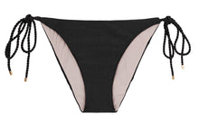 Cargar imagen en el visor de la galería, Product Front: Rio De Sol Bragas Bottom Shimmer-Black Ibiza-Rope