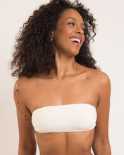 Cargar imagen en el visor de la galería, Gallery: Rio De Sol Sostén Top Off-White Bandeau-Reto