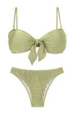 Cargar imagen en el visor de la galería, Product Front: Rio De Sol Conjunto Set Oliva Bandeau-No Essential