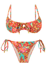 Cargar imagen en el visor de la galería, Product Front: Rio De Sol Conjunto Set Tropics Balconet-Tie Lacinho