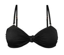 Cargar imagen en el visor de la galería, Product Front: Rio De Sol Sostén Top Shimmer-Black Bandeau-Joy
