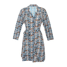 Cargar imagen en el visor de la galería, Product Front: Rio De Sol Vestido Camidero Ikat Chemise