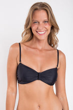 Cargar imagen en el visor de la galería, Gallery: Rio De Sol Sostén Top Touch-Black Bandeau-Crispy