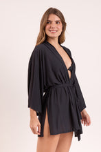 Cargar imagen en el visor de la galería, Image 03: Rio De Sol Caftán / Cubrir Black Kimono
