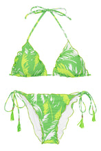 Cargar imagen en el visor de la galería, Product Front: Rio De Sol Conjunto Set Green-Palms Frufru-Comfy