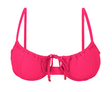 Cargar imagen en el visor de la galería, Product Front: Rio De Sol Sostén Top Dots-Virtual-Pink Balconet-Tie