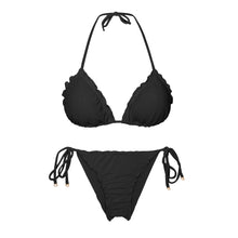 Cargar imagen en el visor de la galería, Product Front: Rio De Sol Conjunto Set Malibu-Black Frufru Frufru