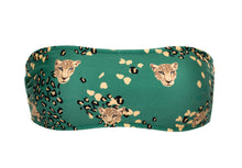 Cargar imagen en el visor de la galería, Product Front: Rio De Sol Sostén Top Roar-Green Bandeau-Reto