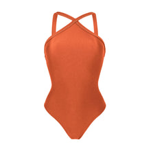 Cargar imagen en el visor de la galería, Product Front: Rio De Sol Una Pieza Paprica High-Neck