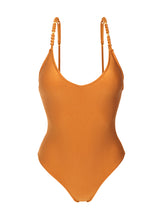 Cargar imagen en el visor de la galería, Product Front: Rio De Sol Una Pieza Shimmer-Nocciola Hype-Noa