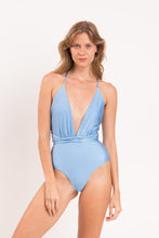 Cargar imagen en el visor de la galería, Model Front: Rio De Sol Una Pieza Shimmer-Baltic-Sea New Vegas