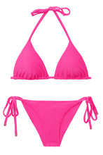Cargar imagen en el visor de la galería, Product Front: Rio De Sol Conjunto Set Malibu-Rosa Tri-Inv Cheeky-Tie