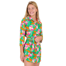 Cargar imagen en el visor de la galería, Gallery: Rio De Sol Vestido Camidero Green Bloom Chemise