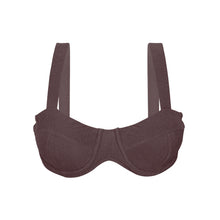 Cargar imagen en el visor de la galería, Product Front: Rio De Sol Sostén Top Malibu-Ebano Amelia