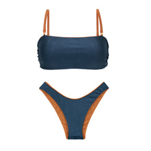 Cargar imagen en el visor de la galería, Product Back: Rio De Sol Conjunto Set Nocciola Bandeau-Reto High-Leg