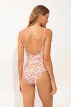 Cargar imagen en el visor de la galería, Model Back: Rio De Sol Una Pieza Ditsy-Sky Hype