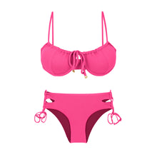 Cargar imagen en el visor de la galería, Product Front: Rio De Sol Conjunto Set Mtx-Ultrapink Balconet-Tie Madrid