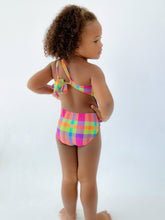 Cargar imagen en el visor de la galería, Model Back: Rio De Sol Bañador Niña De Una Pieza Tulip-Garden Santorini-Kids
