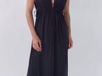 Cargar y reproducir el video en el visor de la galería, Video: Rio De Sol Vestido De Playa Black Long Dress Soleil