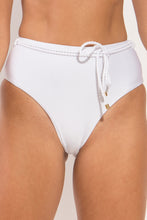 Cargar imagen en el visor de la galería, Gallery: Rio De Sol Bragas Bottom Shimmer-White Belted-High-Waist