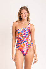 Cargar imagen en el visor de la galería, Model Front: Rio De Sol Una Pieza Funny Santorini