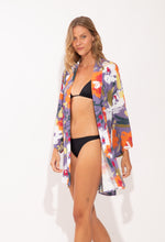 Cargar imagen en el visor de la galería, Image 02: Rio De Sol Caftán / Cubrir Garden-Flower Kimono
