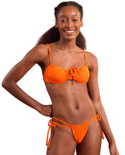 Cargar imagen en el visor de la galería, Gallery: Rio De Sol Conjunto Set Dots-Orange Balconet-Tie Pipa