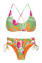 Cargar imagen en el visor de la galería, Product Front: Rio De Sol Conjunto Set Green-Bloom Bralette Madrid
