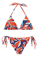 Cargar imagen en el visor de la galería, Product Front: Rio De Sol Conjunto Set Leaves Tri-Inv Cheeky-Tie