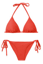 Cargar imagen en el visor de la galería, Product Front: Rio De Sol Conjunto Set Malibu-Chili Tri-Inv Cheeky-Tie