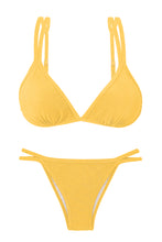 Cargar imagen en el visor de la galería, Product Front: Rio De Sol Conjunto Set Malibu-Yellow Tri-Duo Rio-Duo